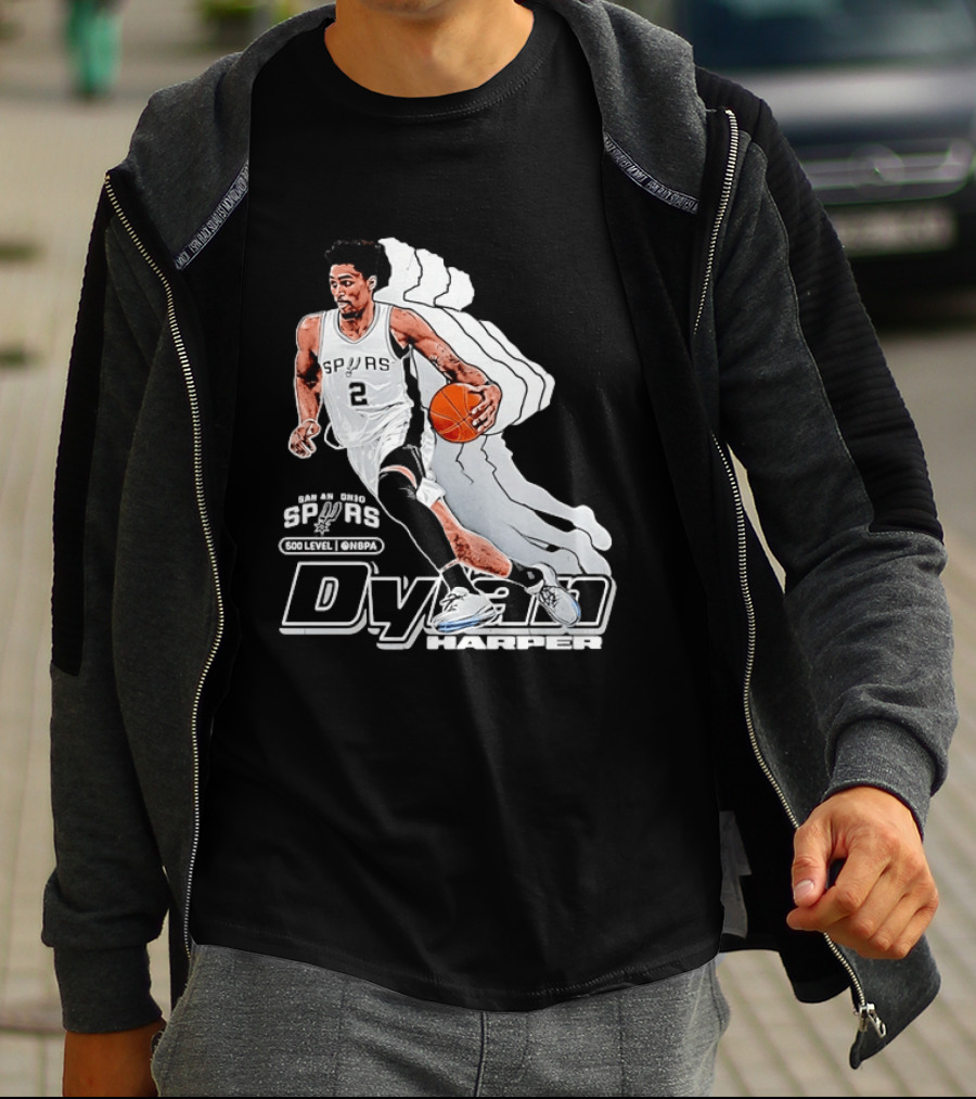 Dylan Harper Number 2 San Antonio Spurs NBA 500 Level @NBPA T-Shirt