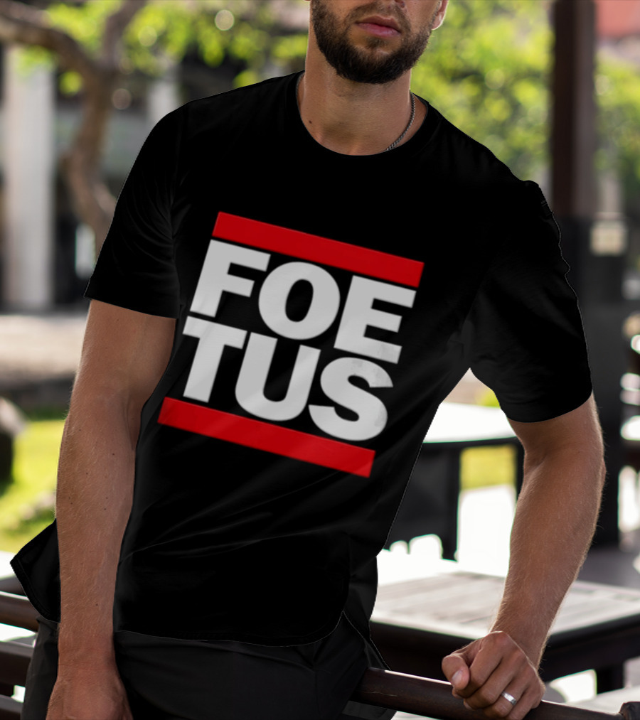 Foetus White Letters With Red Bars T-Shirt