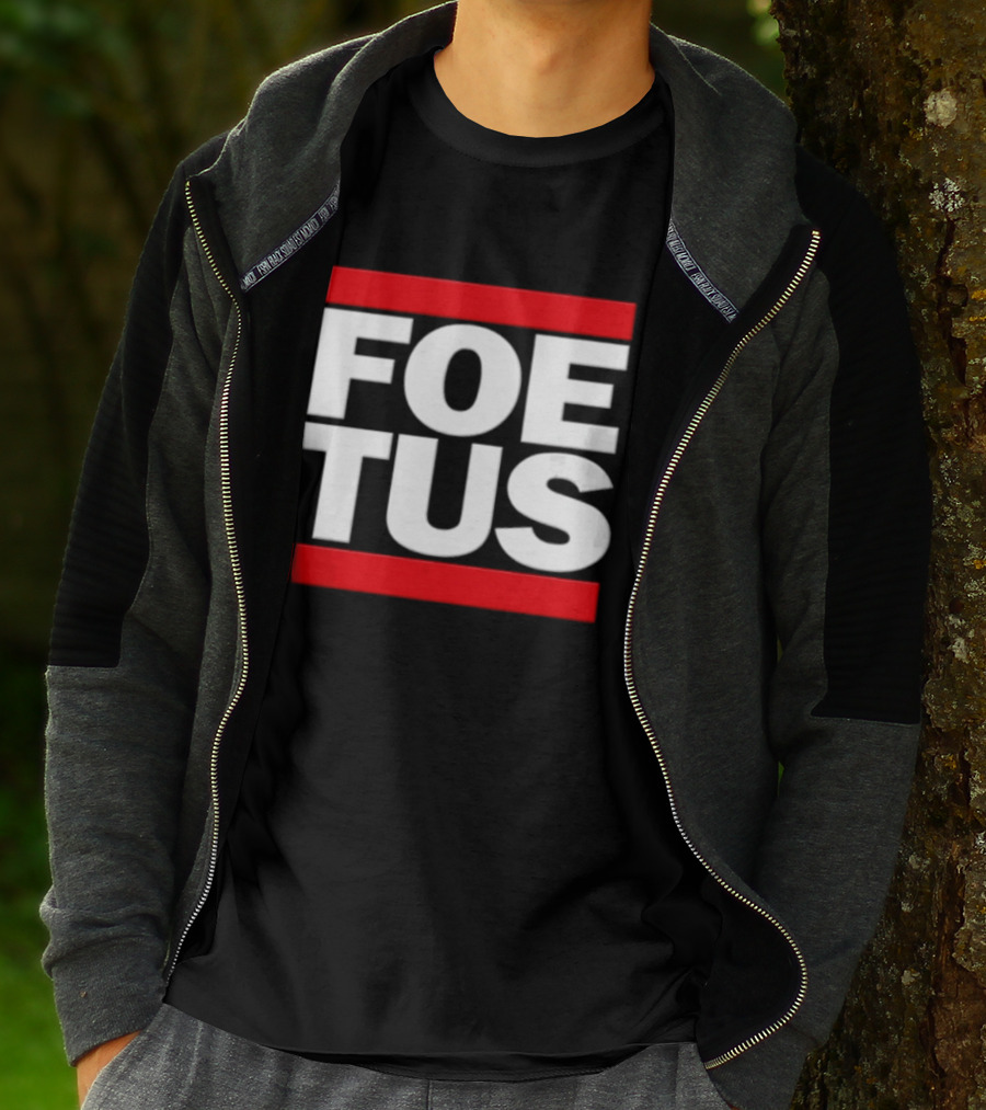 Foetus White Letters With Red Bars T-Shirt