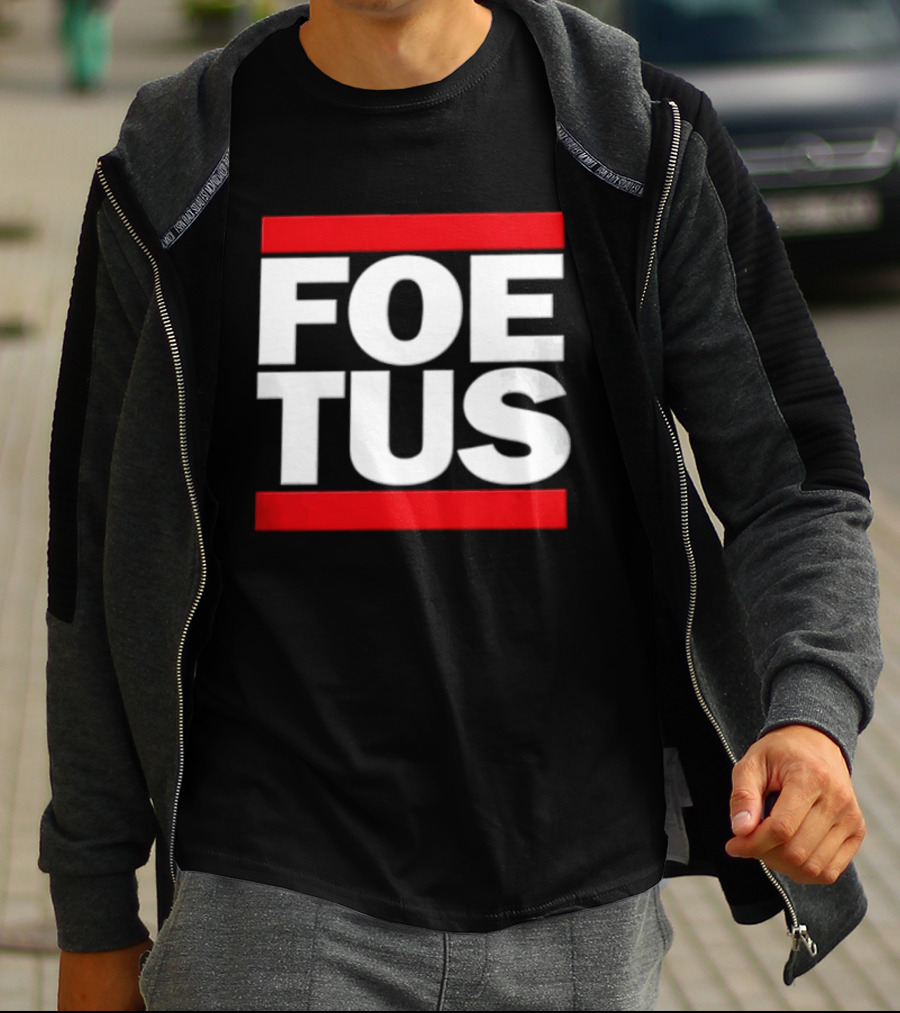 Foetus White Letters With Red Bars T-Shirt