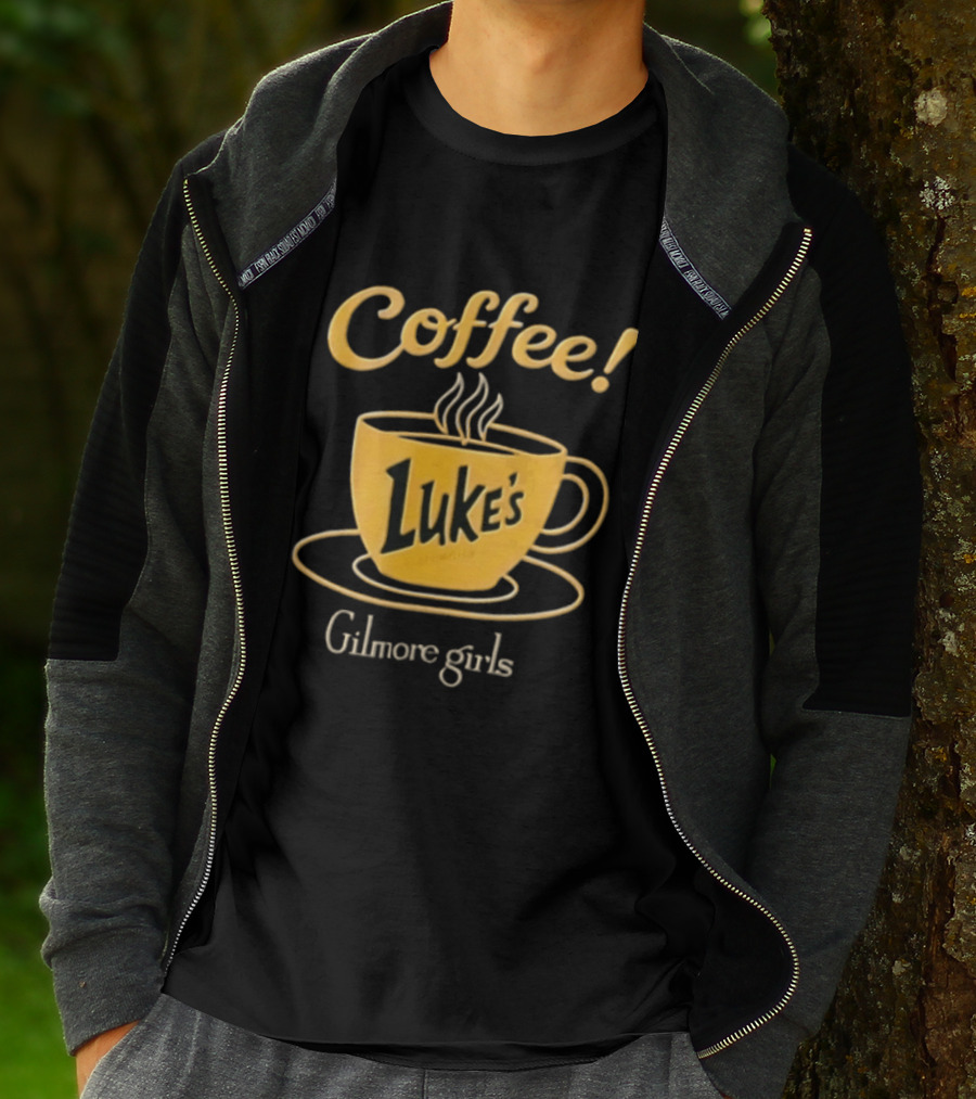 Gilmore Girls Luke's Coffee Yellow Cup Saucer Steam T-Shirt