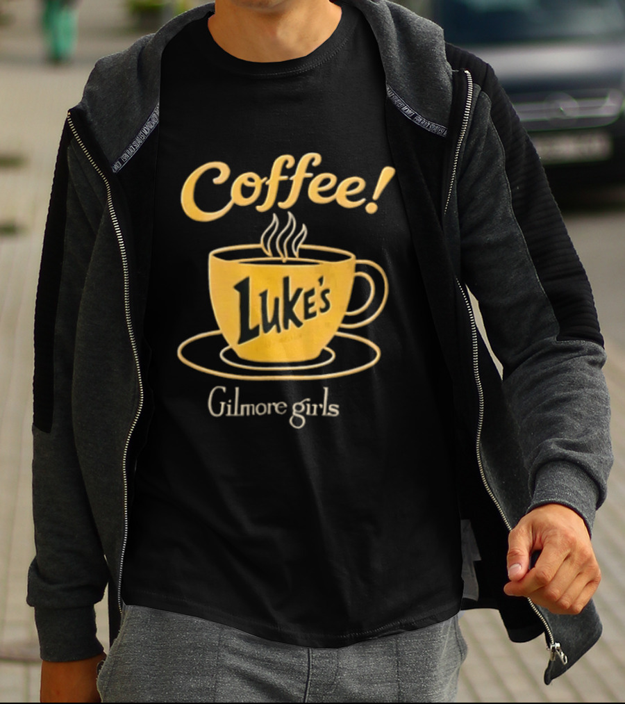 Gilmore Girls Luke's Coffee Yellow Cup Saucer Steam T-Shirt