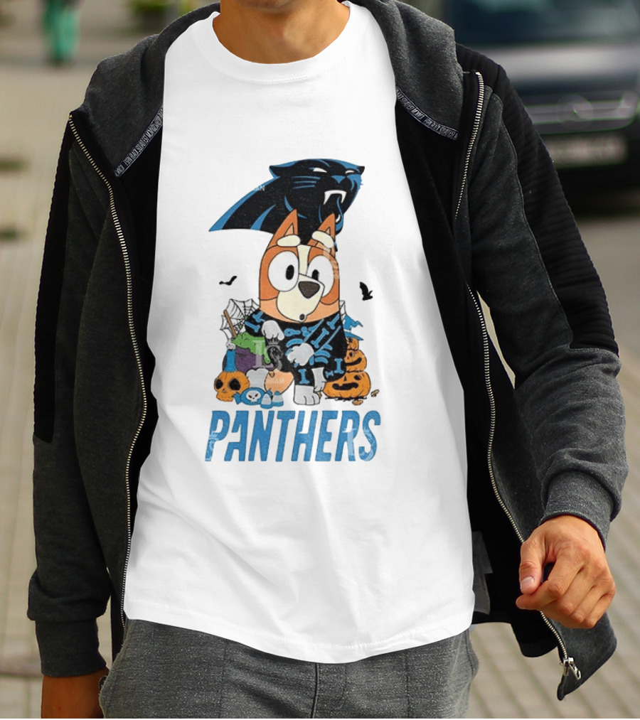 Carolina Panthers Bluey Halloween 2026 Fun Fan Collab T-Shirt