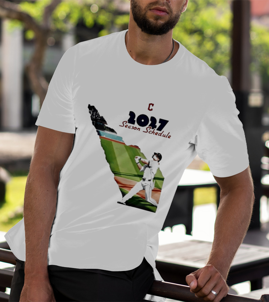 Cleveland Baseball 2027 Season Schedule Batter Action T-Shirt