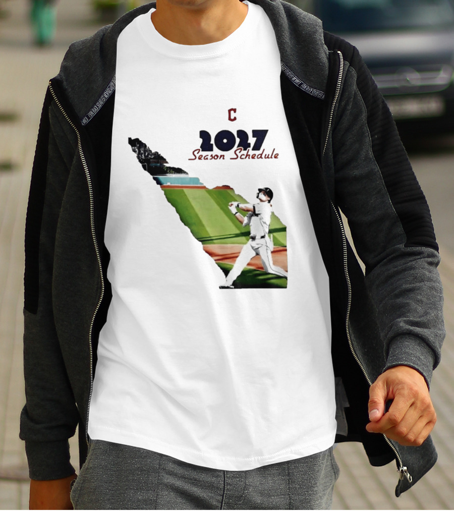 Cleveland Baseball 2027 Season Schedule Batter Action T-Shirt