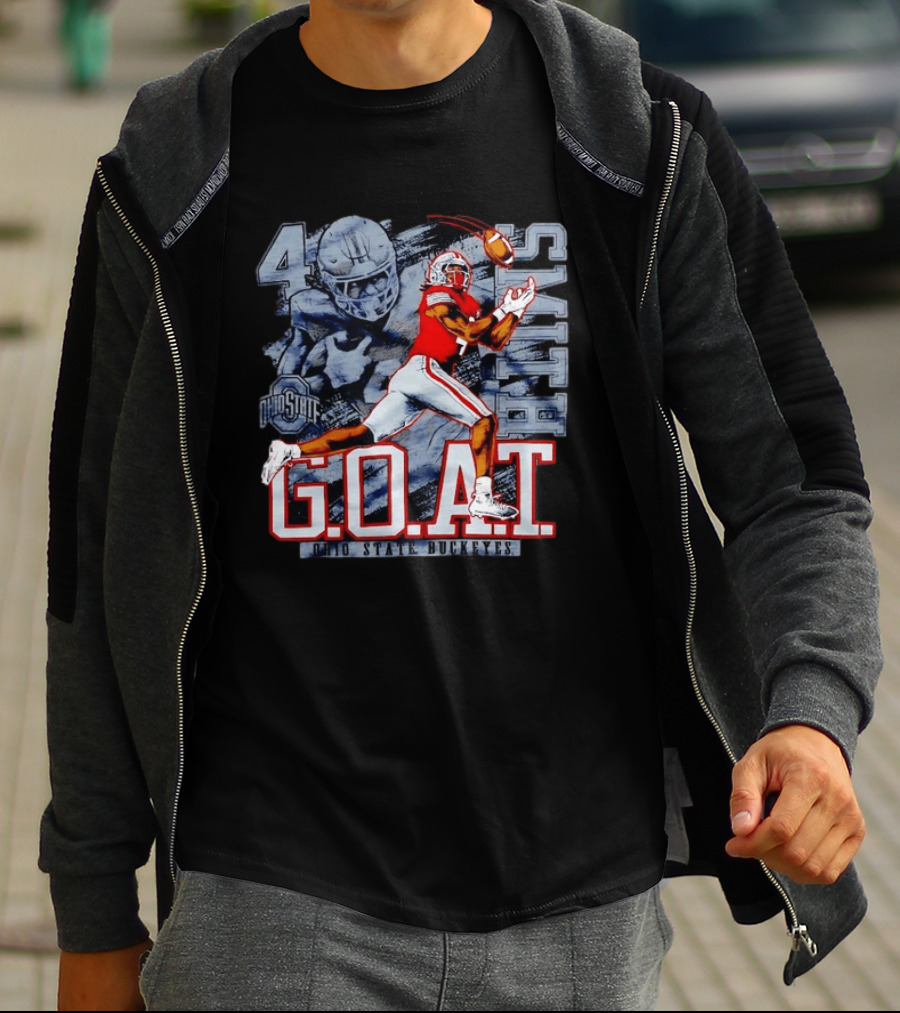 Ohio State Buckeyes G.O.A.T Jaxon Smith Njigba Football 4 T-Shirt