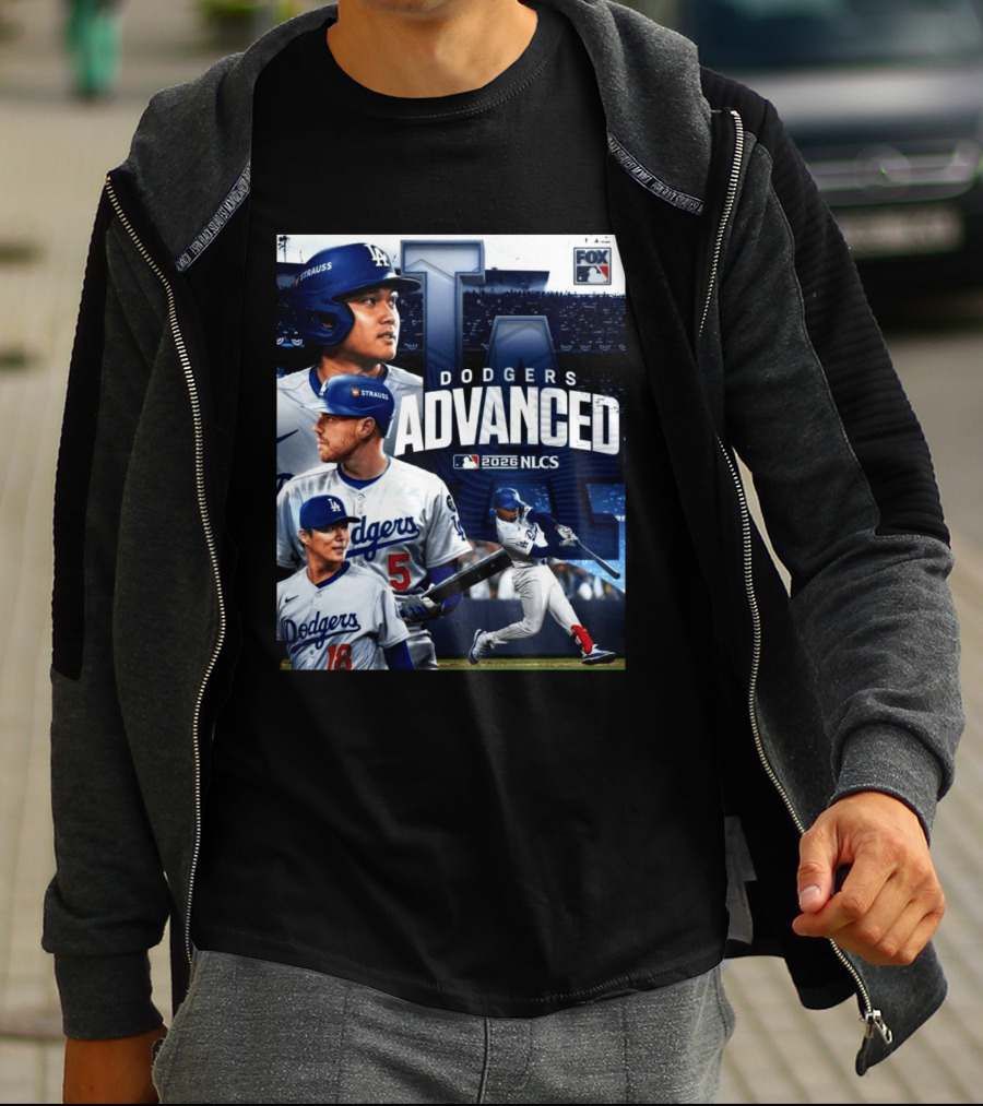 Dodgers Advanced To 2026 NLCS With Fox MLB Coverage T-Shirt