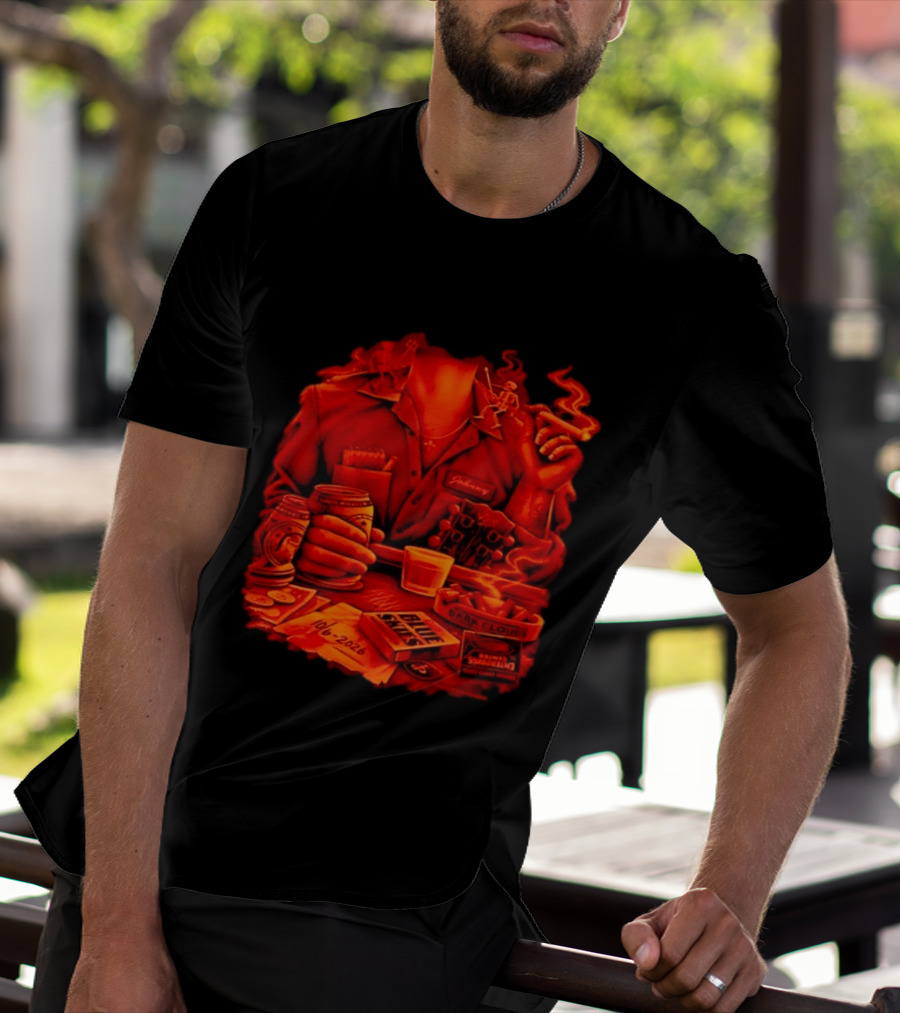 Johnny St Louis Missouri 10 6 2026 Dark Clouds Blue Skies Cigar Whiskey Guitar T-Shirt
