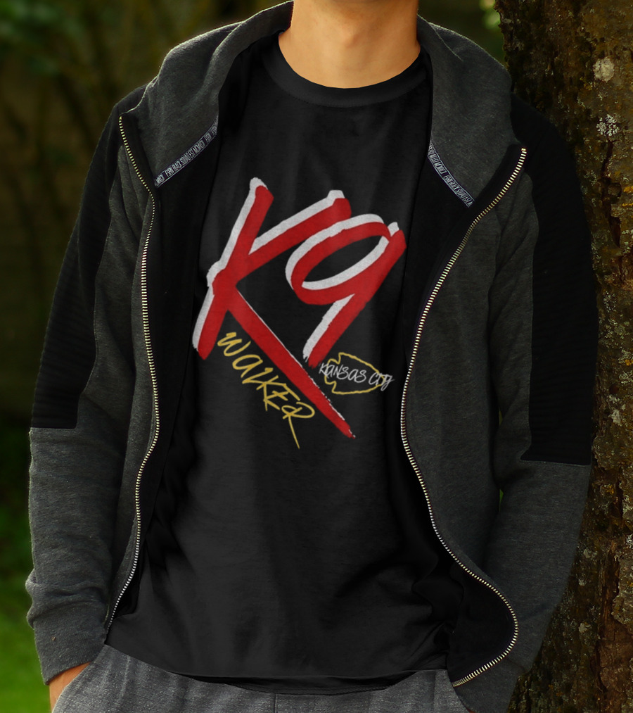 K9 Walker Kansas City Chiefs Football T-Shirt
