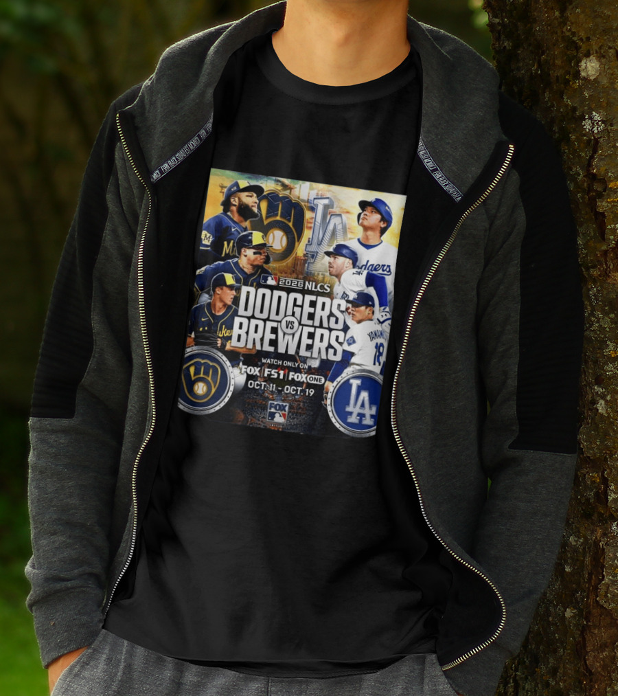 2026 NLCS Dodgers Vs Brewers MLB Showdown On Fox Oct 11 19 T-Shirt