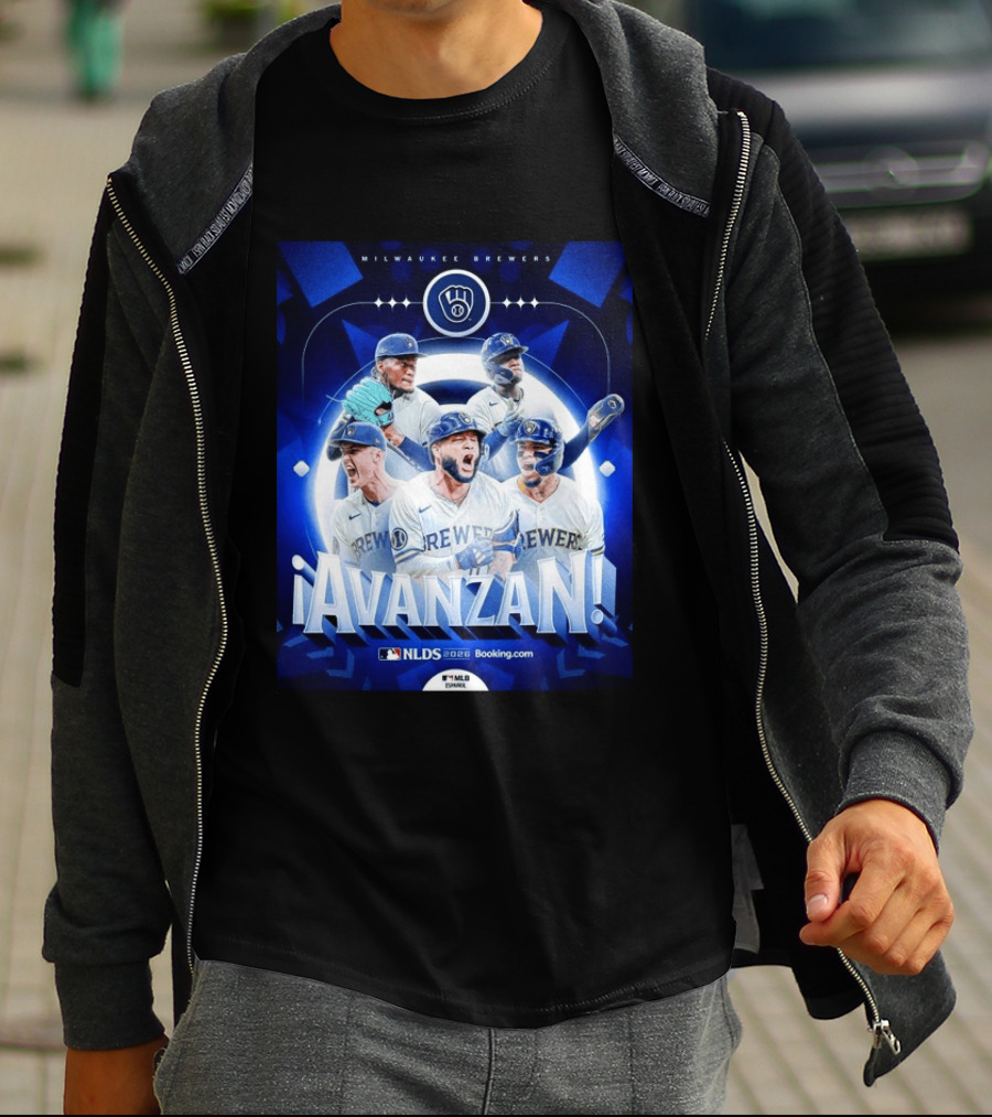 Milwaukee Brewers NLDS 2026 Avanzan MLB Playoffs Celebration T-Shirt