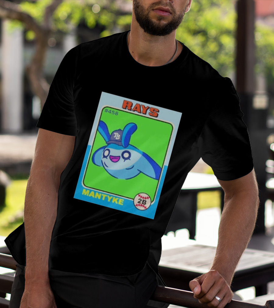 Rays Mantyke Tampa Bay No 458 Baseball Card TB T-Shirt