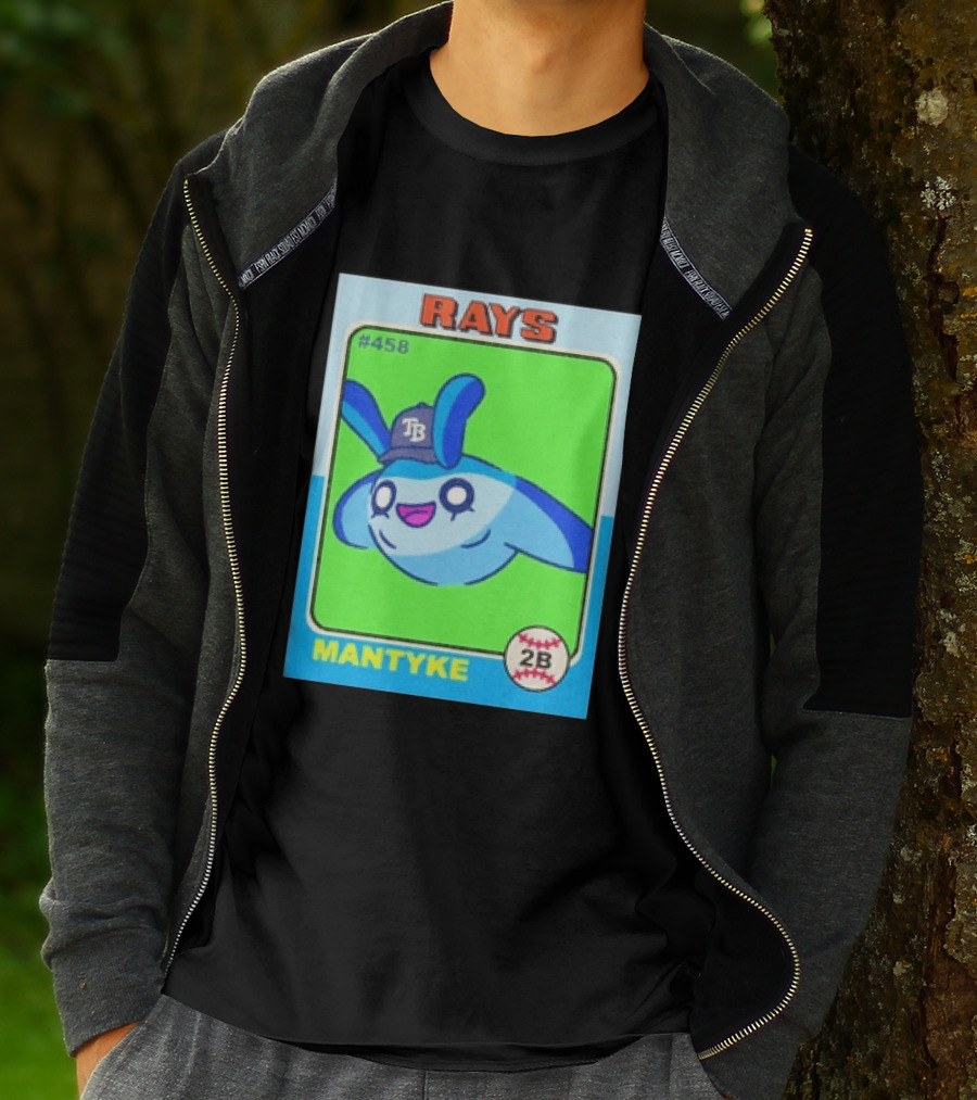 Rays Mantyke Tampa Bay No 458 Baseball Card TB T-Shirt