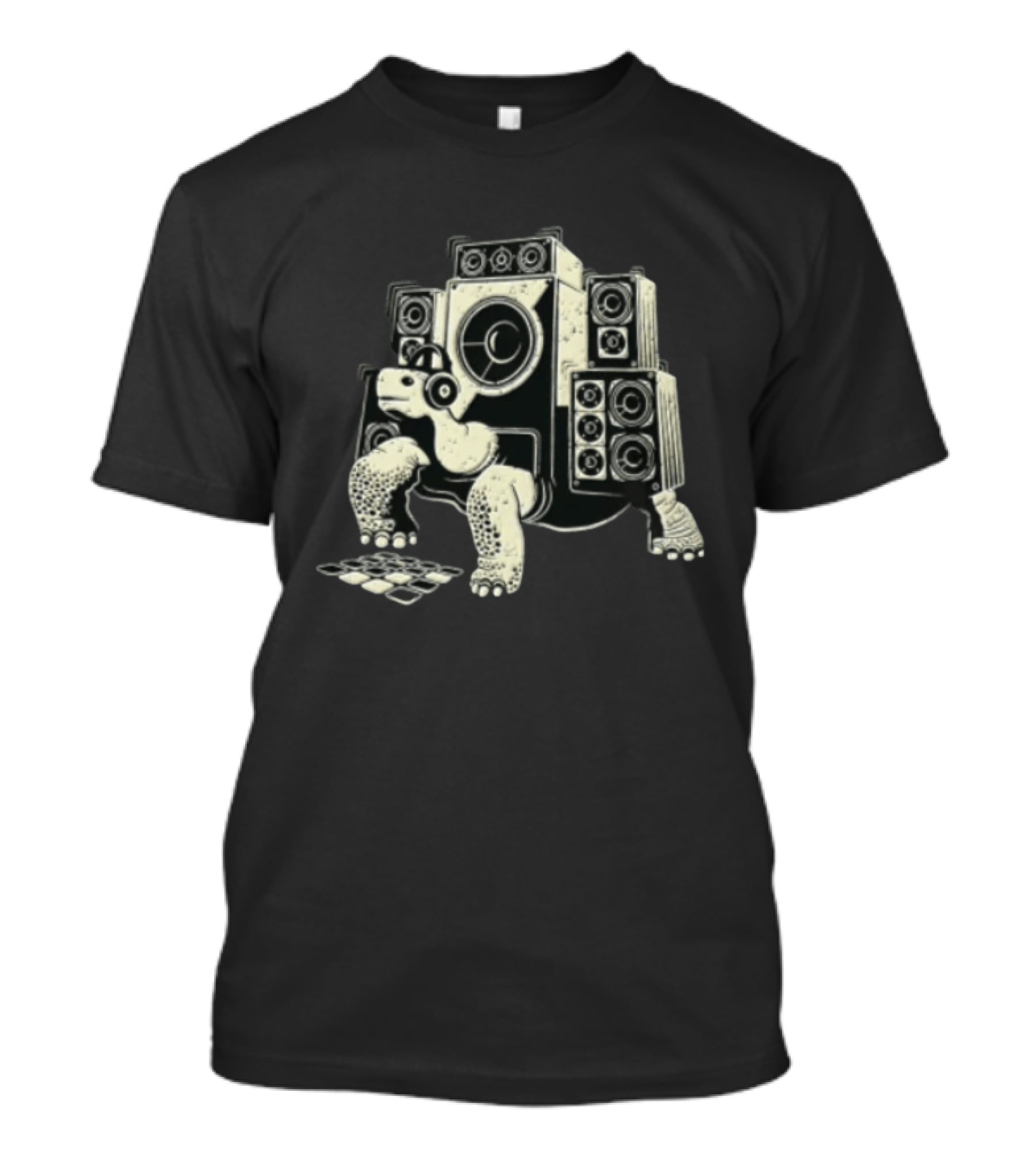 Turtle Wearing Headphones With Surround Sound Speakers T-Shirt
