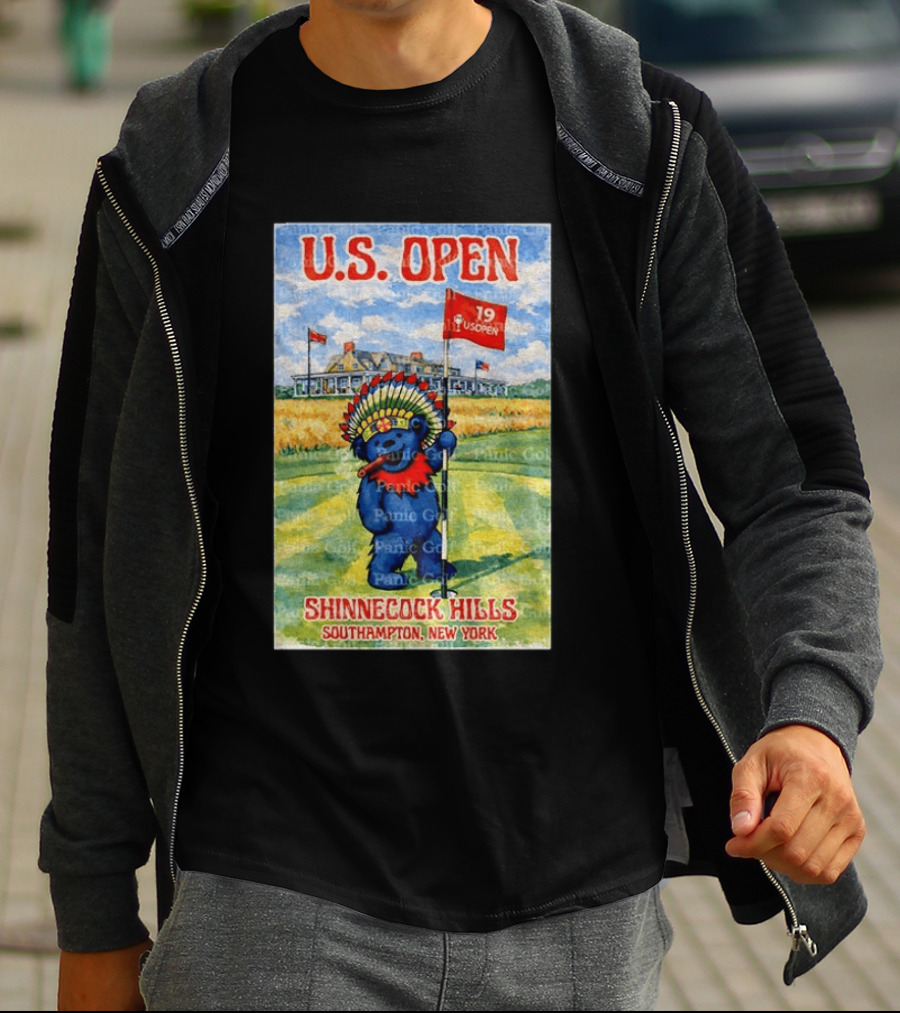 U.S. Open Shinnecock Hills Southampton New York Grateful Dead Dancing Bear Golf Course T-Shirt