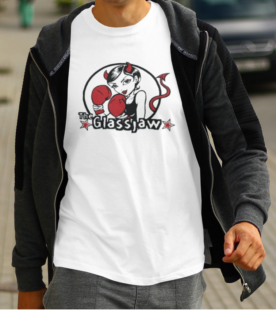 The Glassjaw Devil Girl Red Boxing Gloves Post Hardcore T-Shirt