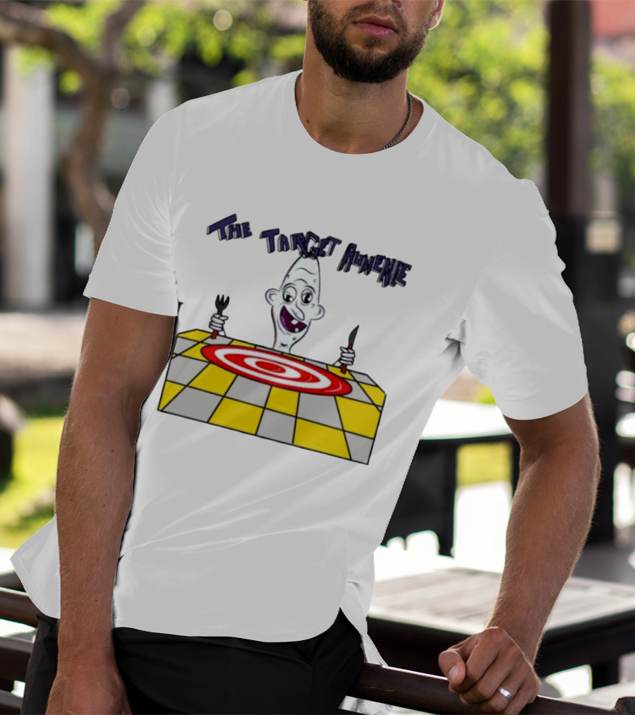 The Target Audience Cartoon Character With Fork And Knife T-Shirt