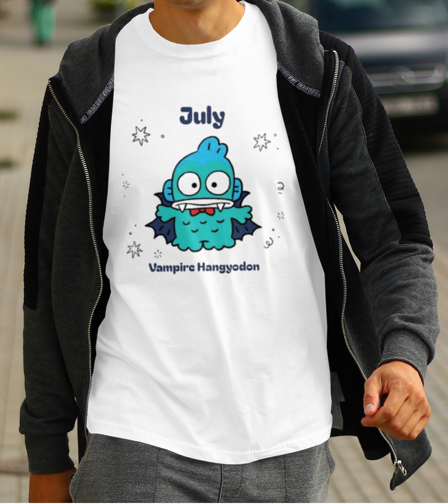 July Vampire Hangyodon Spooky Sanrio Halloween T-Shirt
