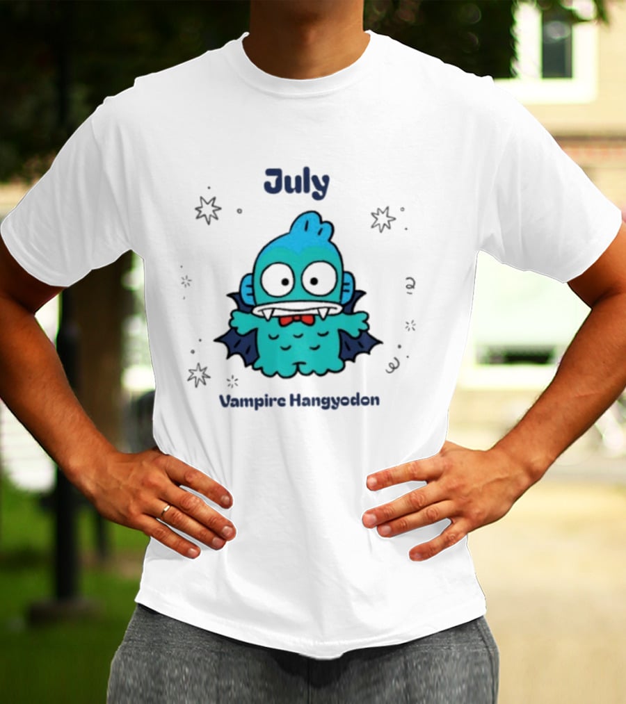 July Vampire Hangyodon Spooky Sanrio Halloween T-Shirt