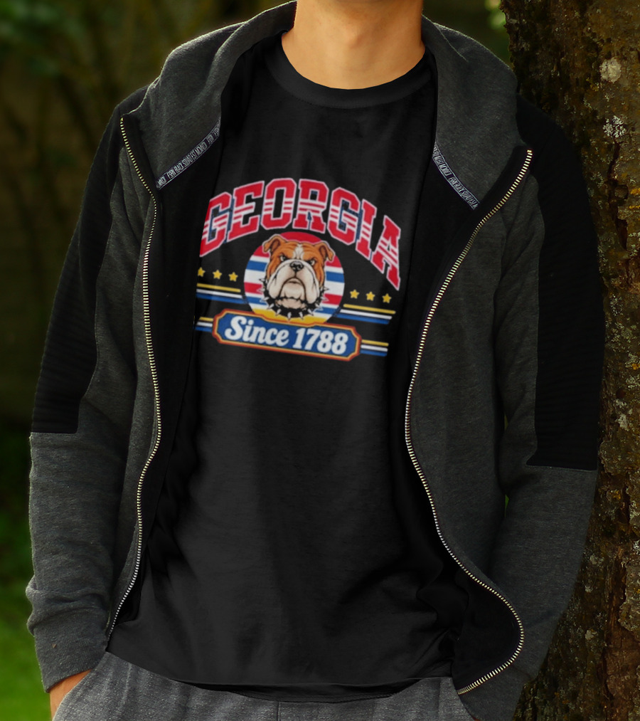 Georgia Bulldog Since 1788 Five Stars T-Shirt