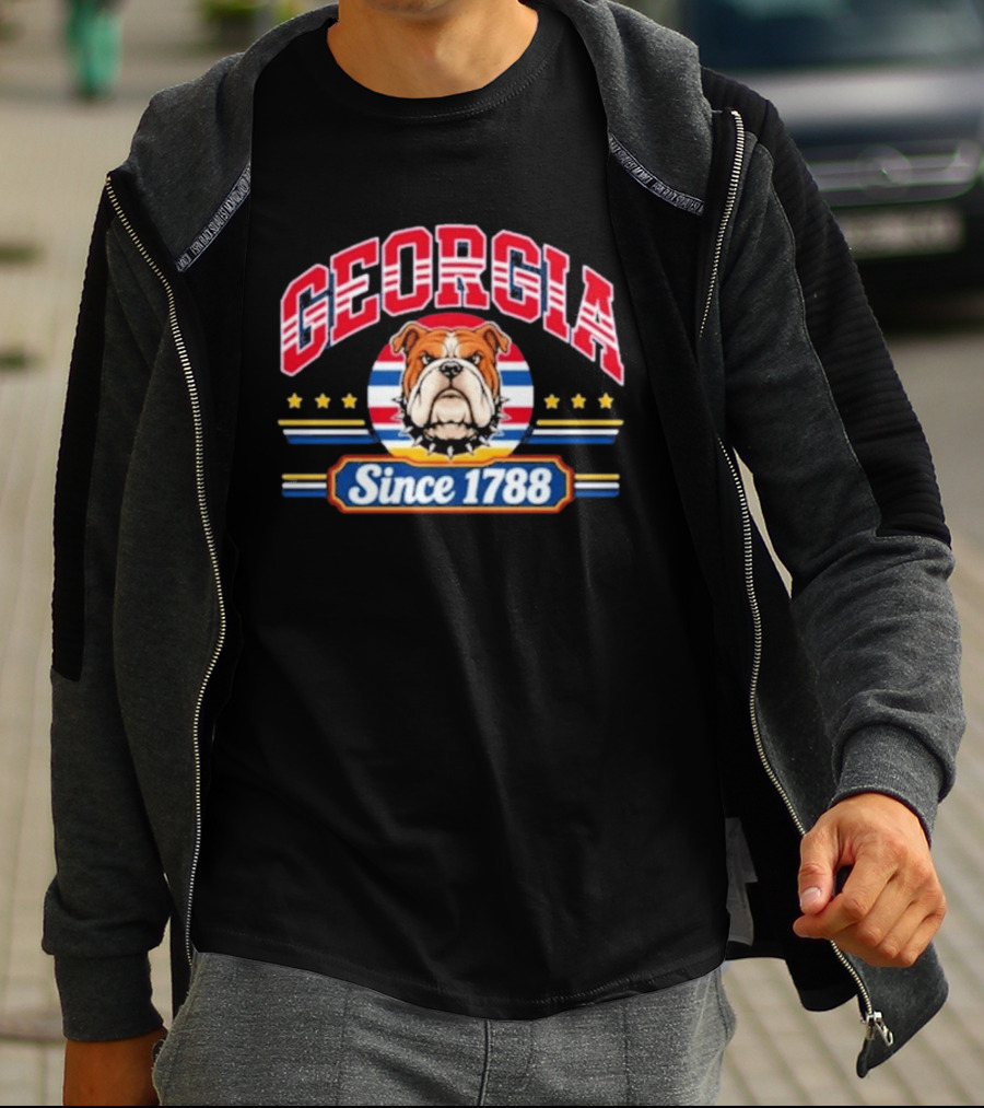 Georgia Bulldog Since 1788 Five Stars T-Shirt