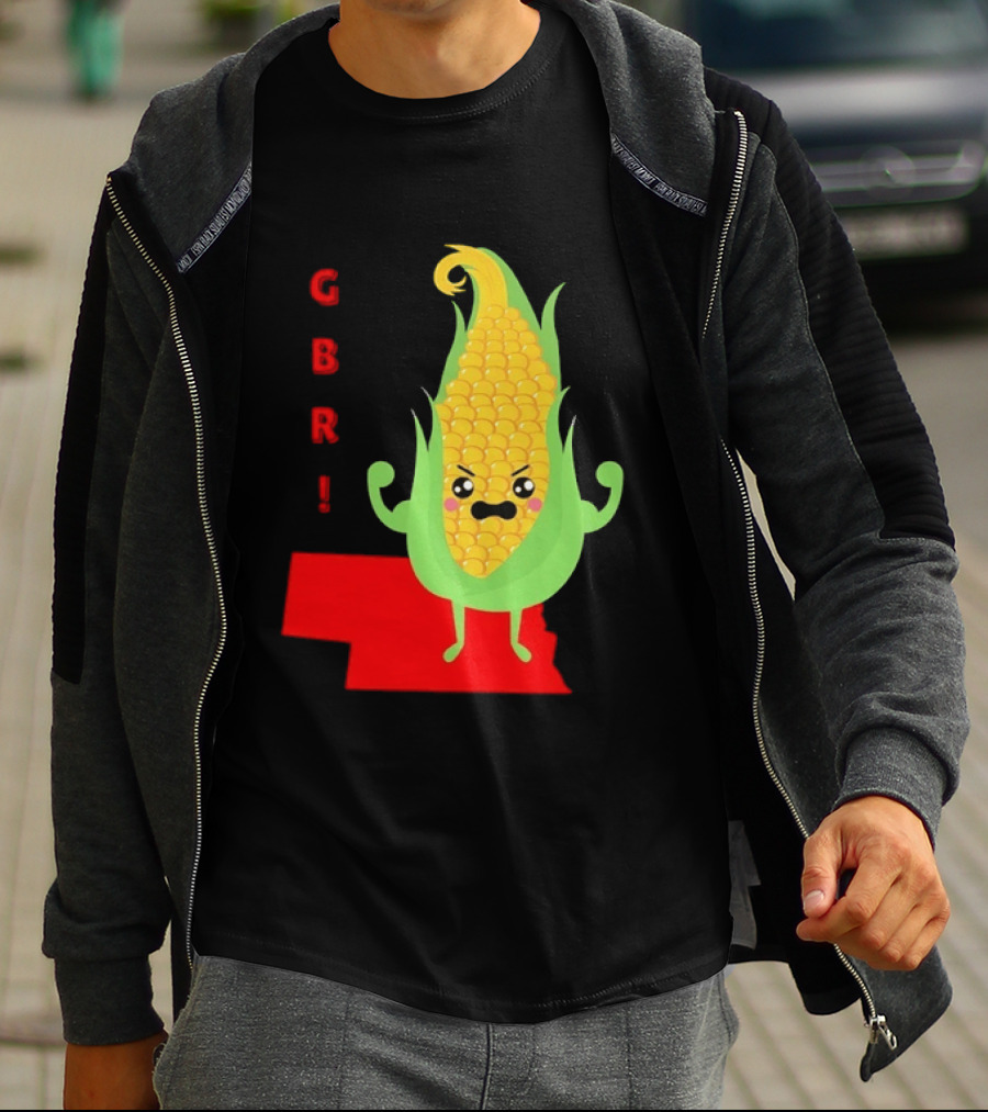 GBR Nebraska Corn Go Big Red Cornhusker Spirit T-Shirt