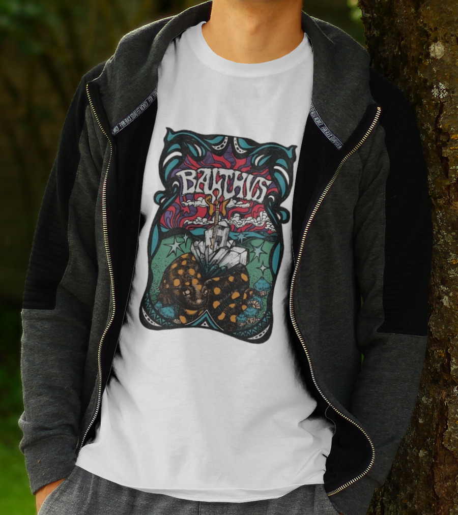 Balthvs Psychedelic Artwork With Crystals And Tortoise T-Shirt