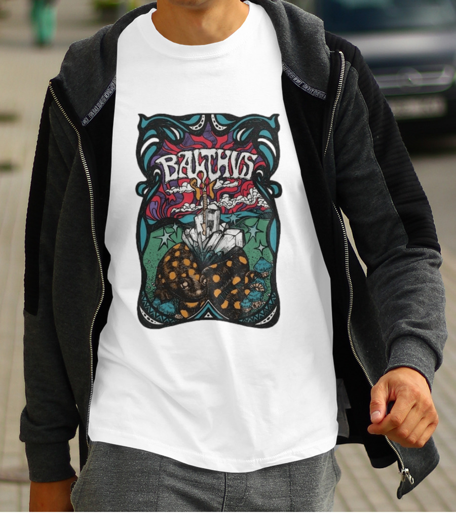 Balthvs Psychedelic Artwork With Crystals And Tortoise T-Shirt