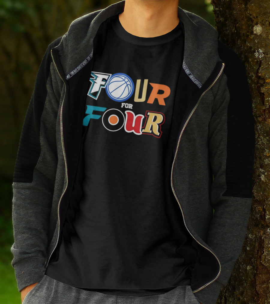Four For Four Philadelphia Basketball Baseball Hockey Football T-Shirt