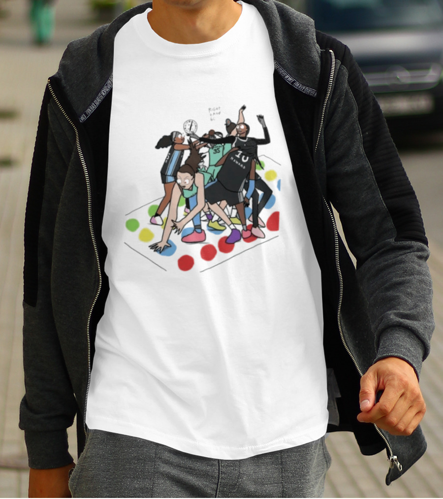 Brooklyn 35 Howard 10 Atlanta Dream Vs NY Liberty Twister Floor Game Competition T-Shirt
