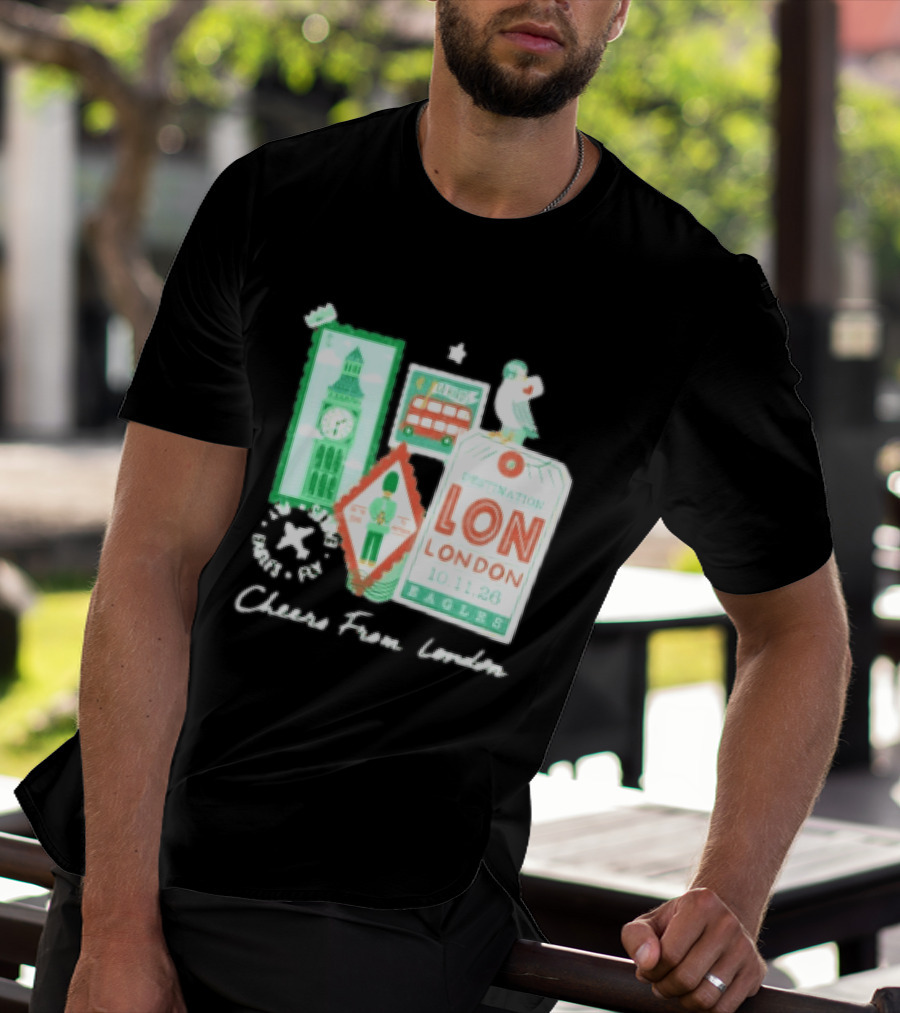 Philadelphia Eagles Destination London 101126 Cheers London T-Shirt