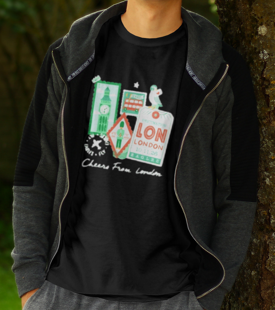 Philadelphia Eagles Destination London 101126 Cheers London T-Shirt