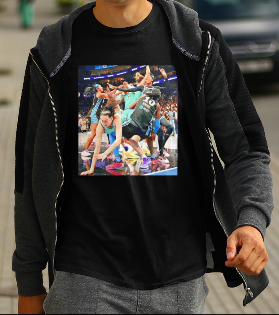 WNBA Action Howard 10 Brooklyn 35 AT&T Basketball Game T-Shirt