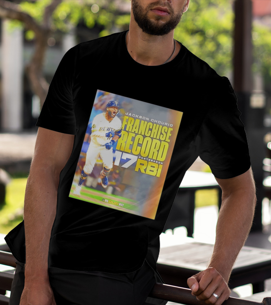 Jackson Chourio Franchise Record 17 RBI Postseason Milwaukee Brewers T-Shirt
