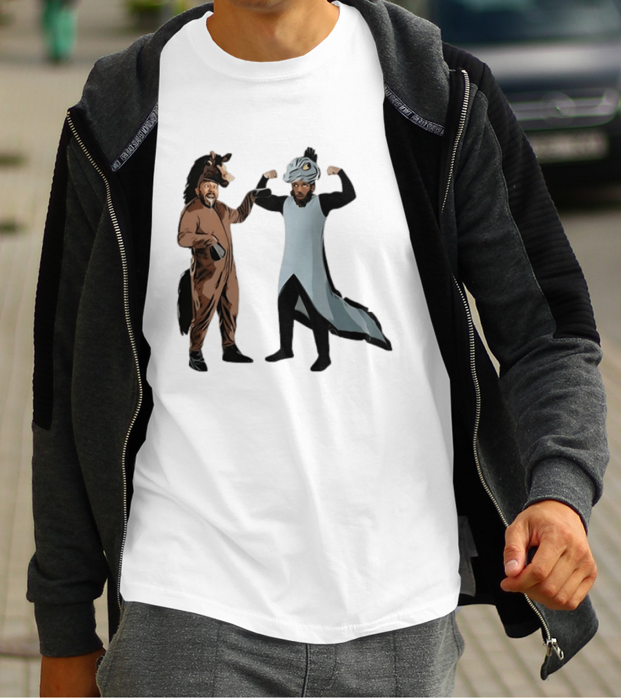 James Harden Joel Embiid Horse And Dinosaur Costumes Basketball Duo T-Shirt
