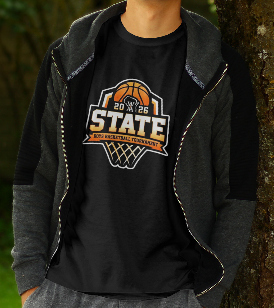 WIAA 2026 State Boys Basketball Tournament T-Shirt