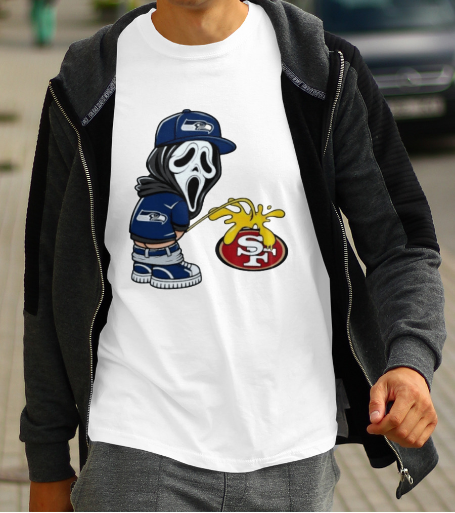 Seattle Seahawks Ghostface Fan Rivalry With San Francisco 49ers T-Shirt