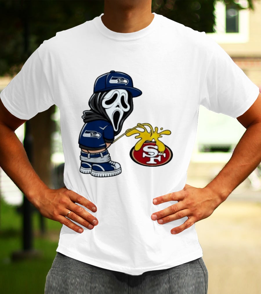 Seattle Seahawks Ghostface Fan Rivalry With San Francisco 49ers T-Shirt