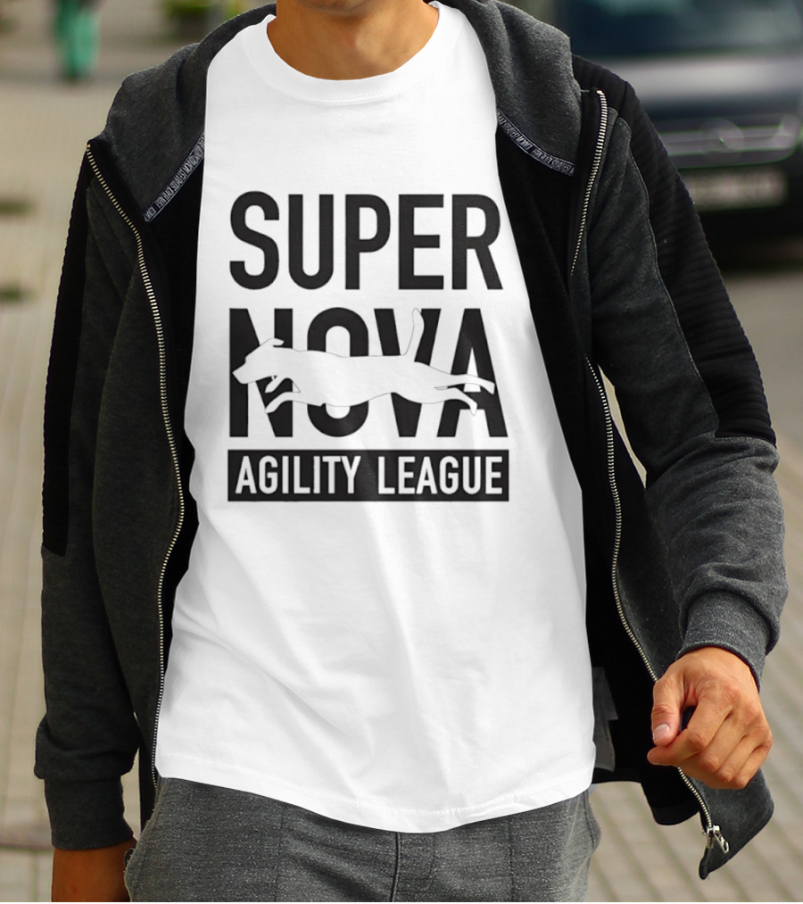 Super Nova Agility League Dog Sports Jumping Dog T-Shirt