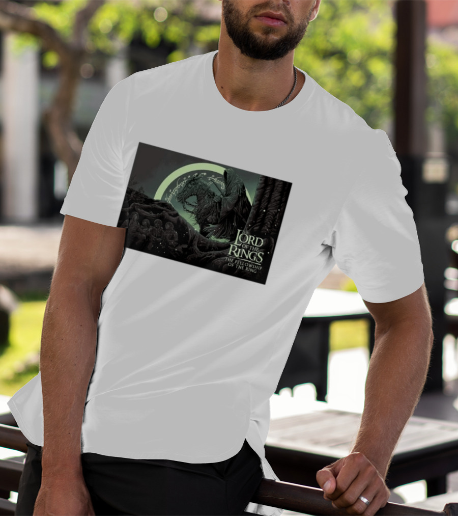 The Lord Of The Rings The Fellowship Of The Ring Nazgûl And Hobbits Scene T-Shirt