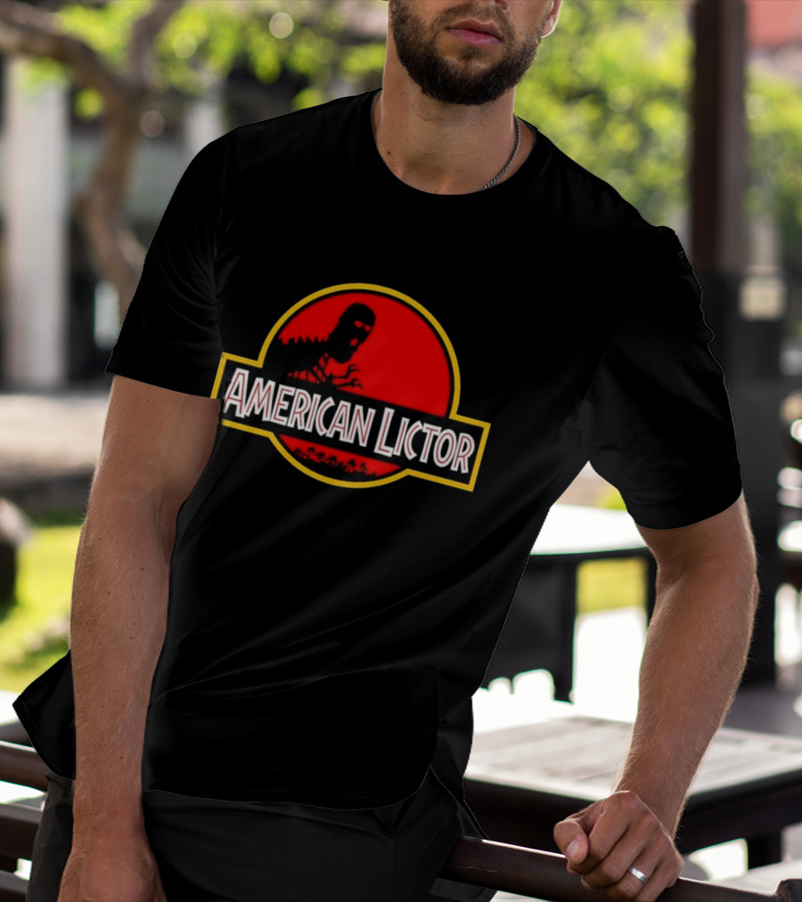 American Lictor Dinosaur Movie Jurassic T-Shirt