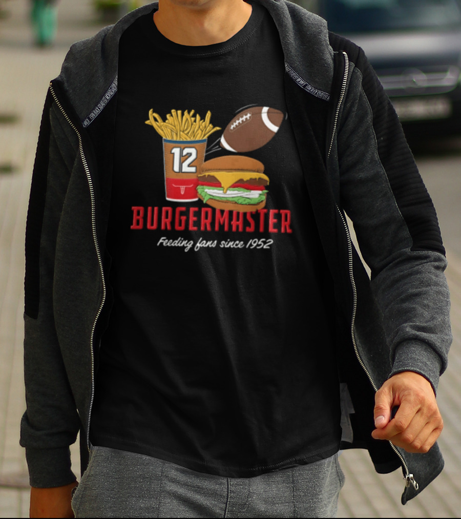 Burgermaster Feeding Fans Since 1952 French Fries Burger Football 12 T-Shirt