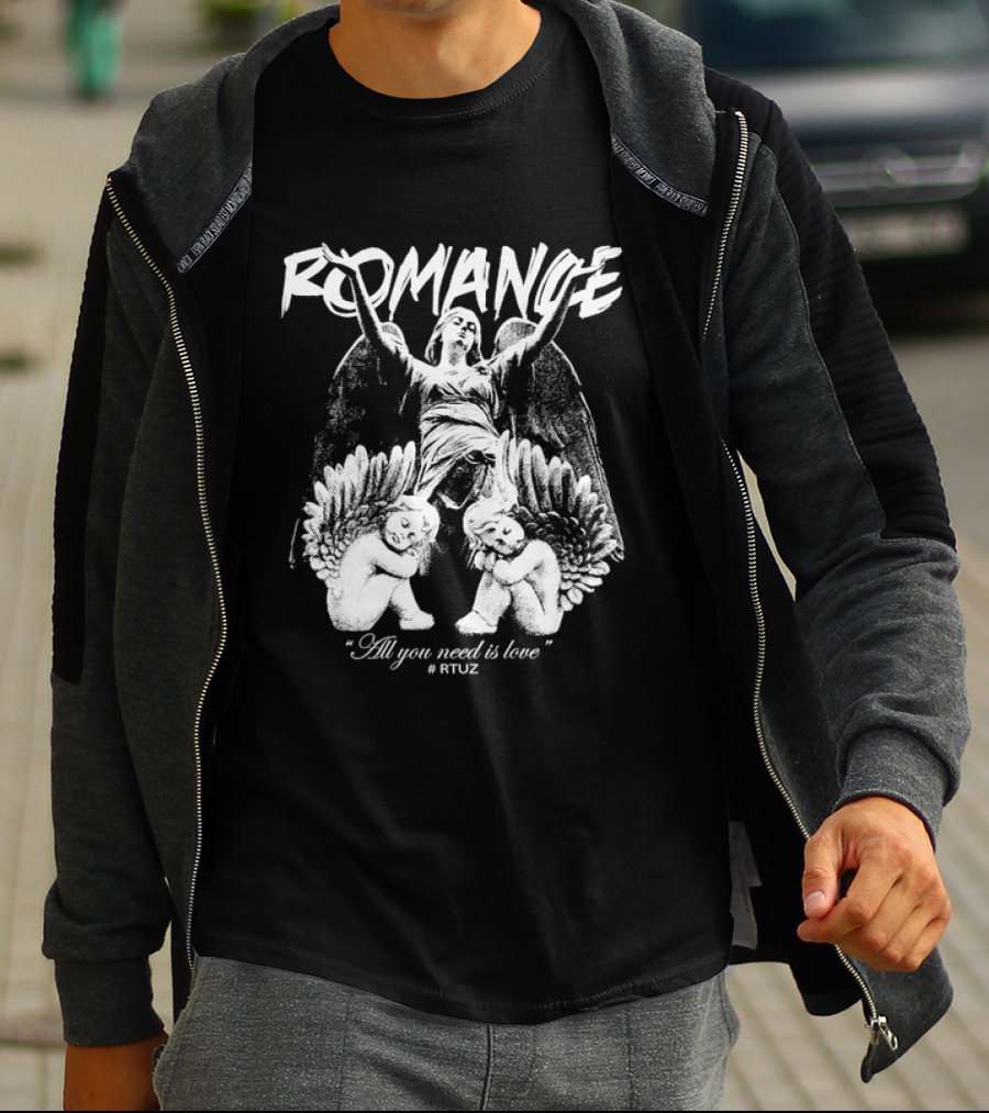 Romance All You Need Is Love Angel Cherub Rfuz T-Shirt