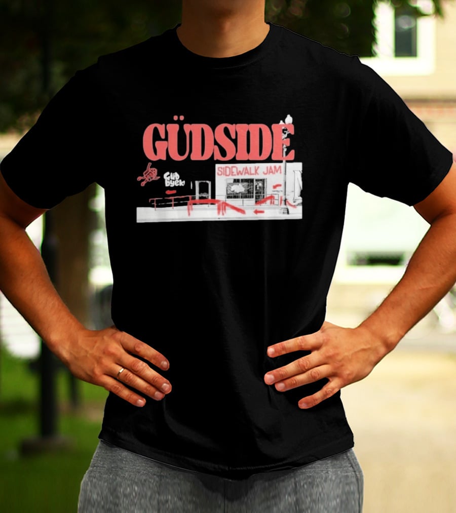 Güdside Sidewalk Jam Güd Byek Skateboard Street T-Shirt