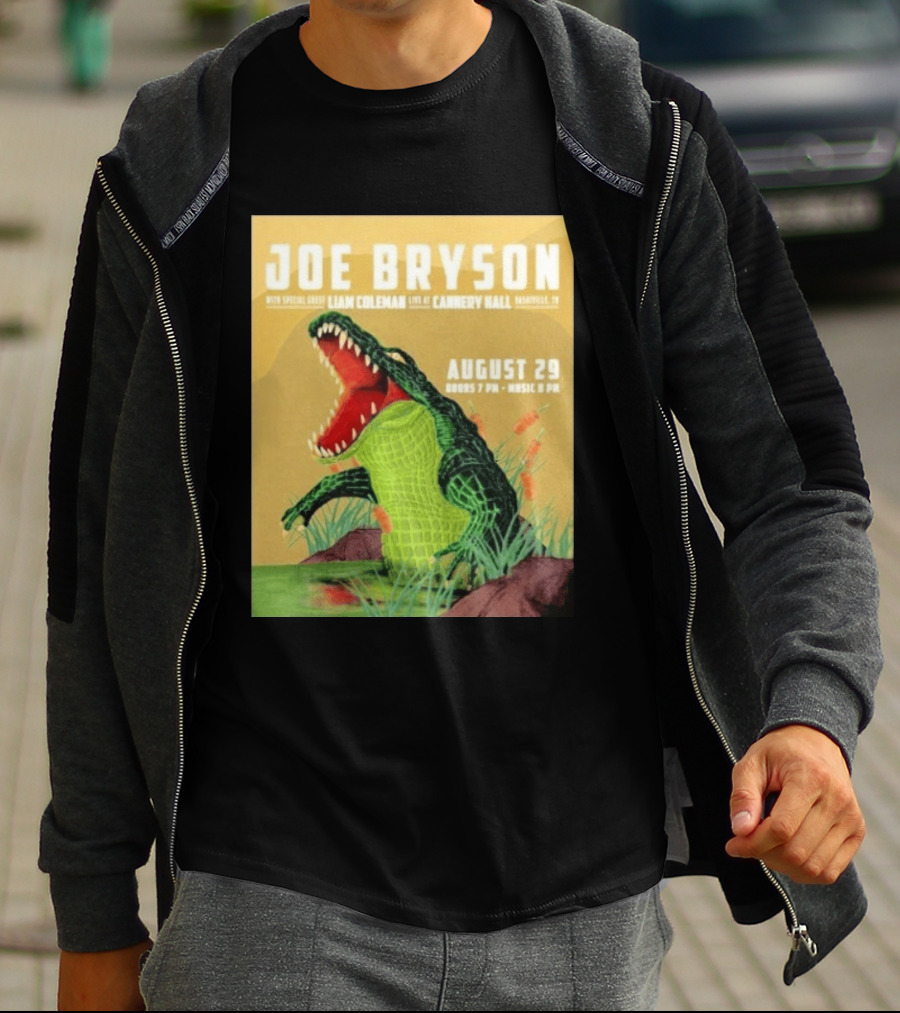 Joe Bryson With Special Guest Liam Coleman Live At Cannery Hall Nashville August 29 Crocodile T-Shirt