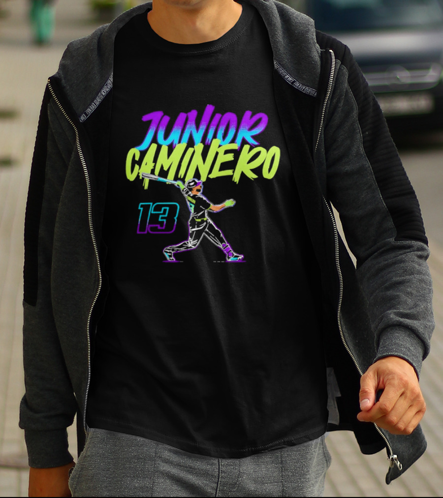Junior Caminero 13 Tampa Bay Rays Baseball Player Dynamic T-Shirt