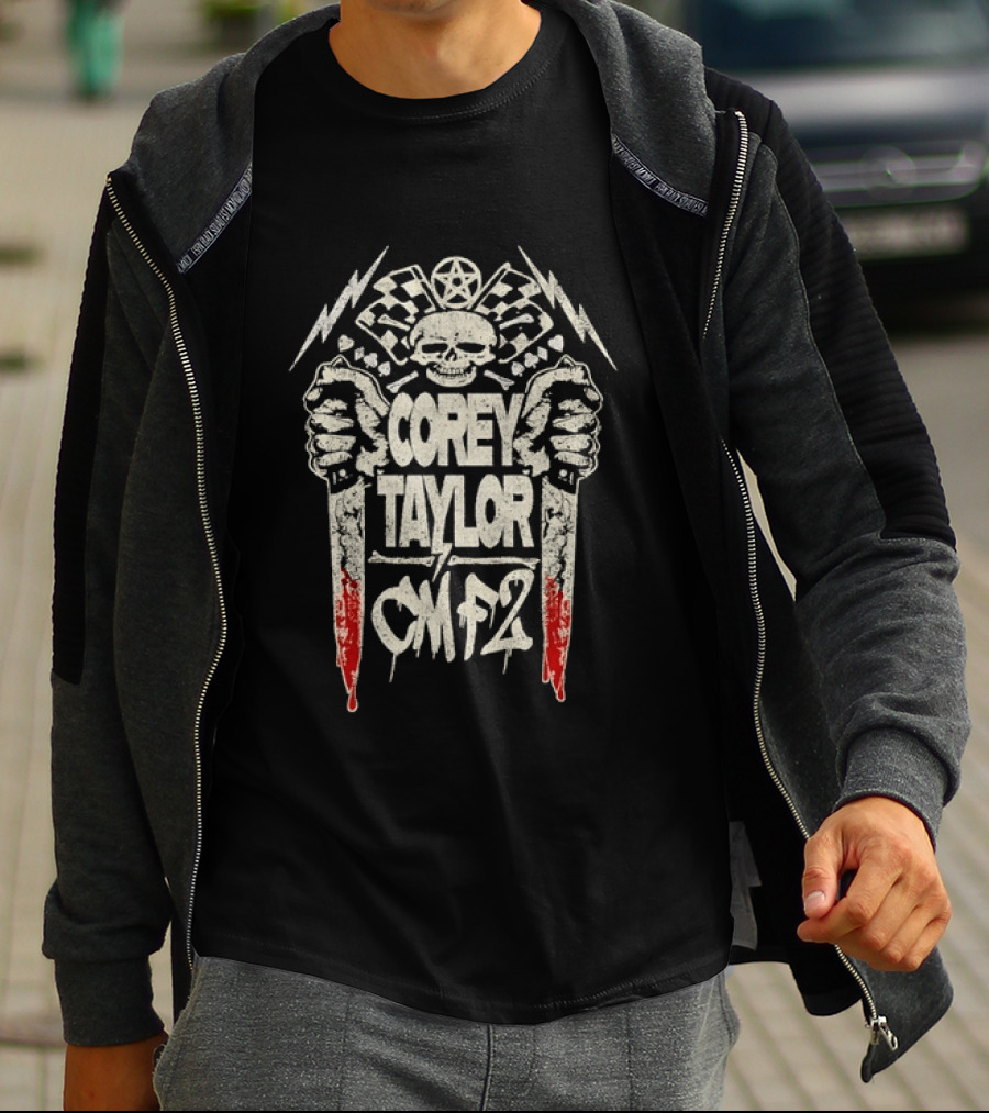 Corey Taylor CMF2 Distressed Skull Lightning Hands T-Shirt