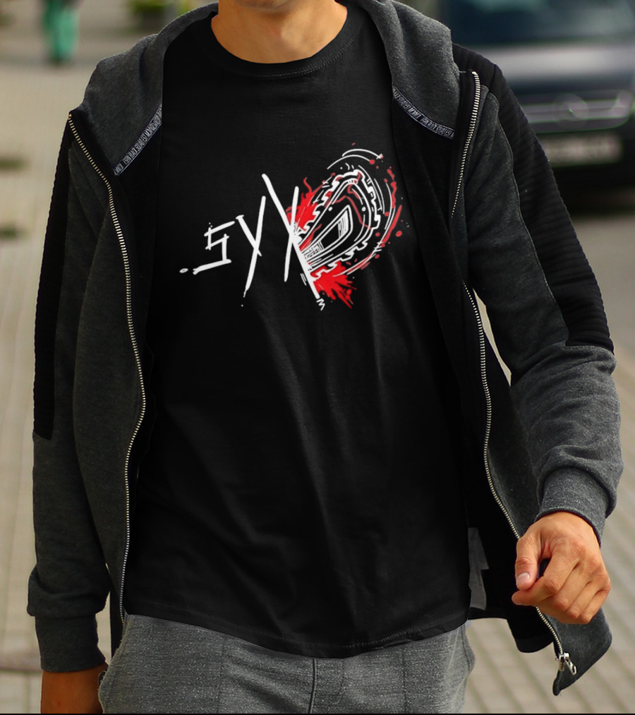Syko Slasher Horror Chainsaw Edgy T-Shirt