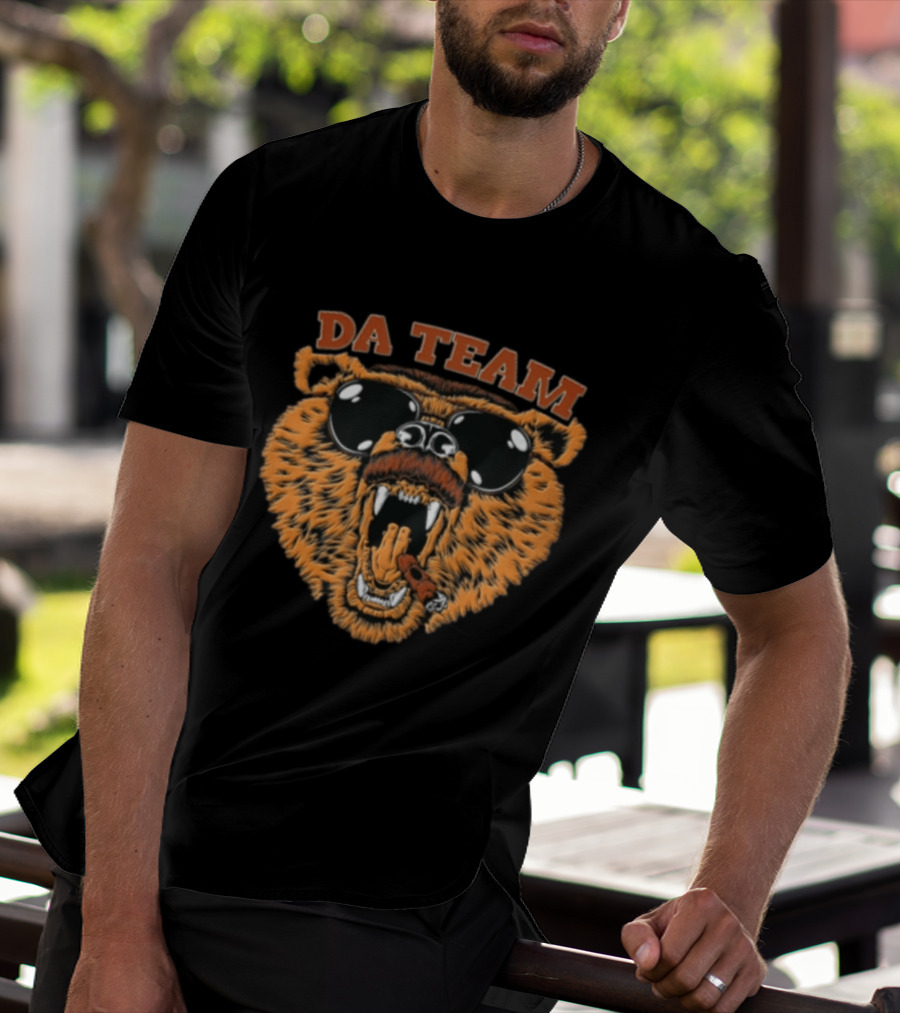 DA Team Bear Sunglasses Mustache Cigar T-Shirt
