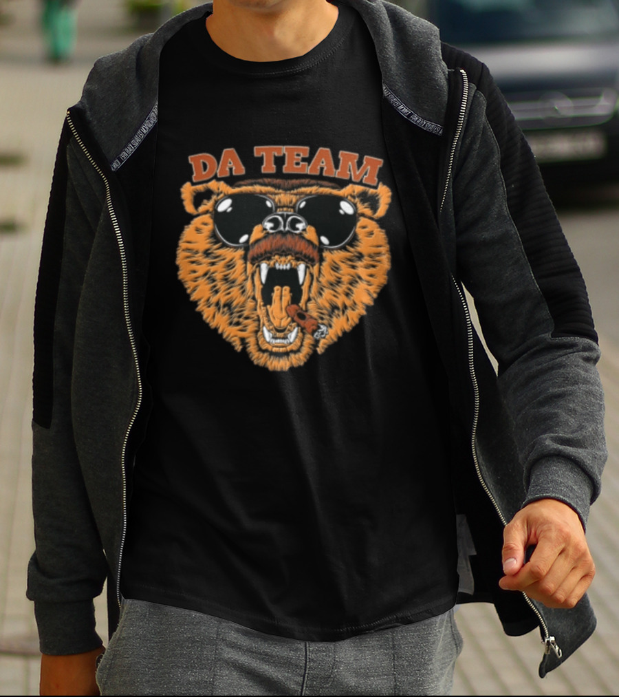 DA Team Bear Sunglasses Mustache Cigar T-Shirt